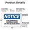Signmission Fire Sprinkler Control Valve Do Not Block Door OSHA Notice Sign, Plastic, 14in W x 10in L, 2PK OS-2PACK-NS-P-1014-L-12661 - alternate 5